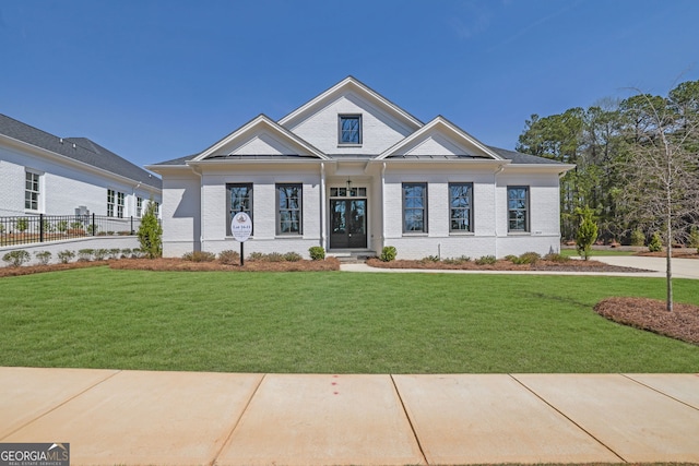 123 Candler Loop, Acworth, GA 30101 - view of front of house featuring a front yard and brick siding