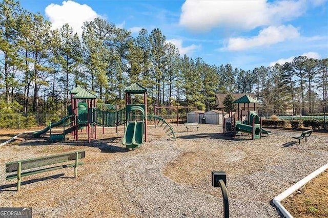 75 Glen Abbey Cir, Fairburn, GA 30213 - community play area featuring fence