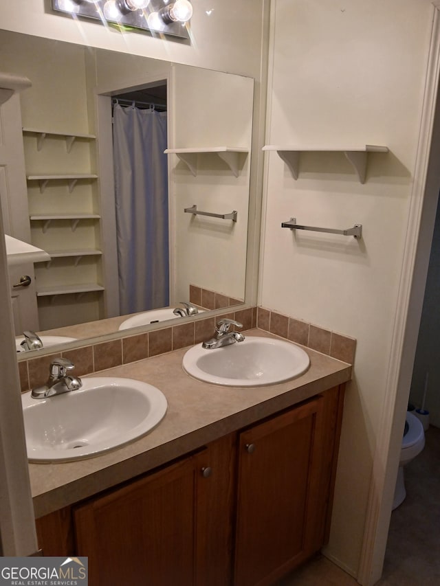 2791 Pulaski Rd, Statesboro, GA 30458 - full bathroom featuring double vanity and a sink