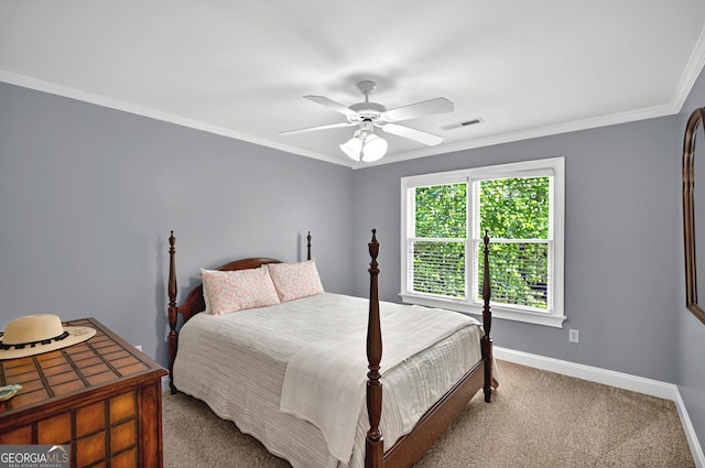 804 Eagleview, Anderson, SC 29625 - carpeted bedroom featuring crown molding and ceiling fan