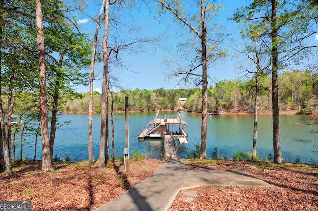 804 Eagleview, Anderson, SC 29625 - dock featuring a water view and a wooded view