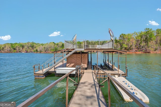 804 Eagleview, Anderson, SC 29625 - dock area with a water view and boat lift