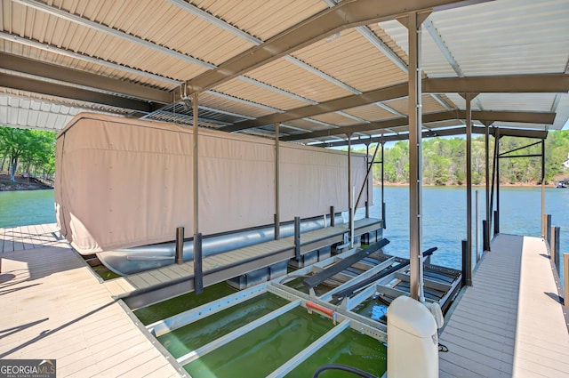 804 Eagleview, Anderson, SC 29625 - dock area with boat lift and a water view