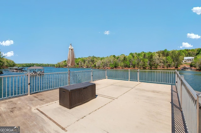 804 Eagleview, Anderson, SC 29625 - view of patio / terrace with a water view