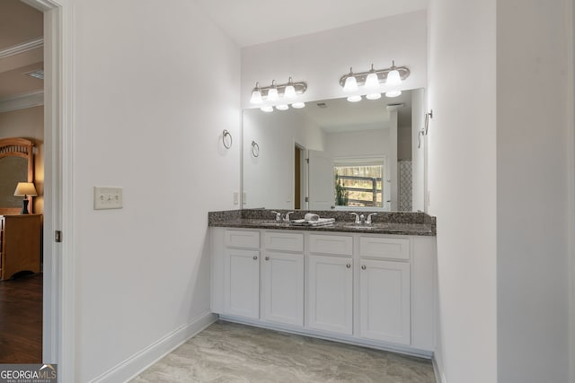 328 Spence Cir, Ball Ground, GA 30107 - full bath featuring double vanity and baseboards
