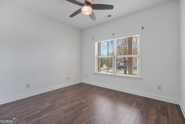 328 Spence Cir, Ball Ground, GA 30107 - unfurnished room with ceiling fan and wood finished floors