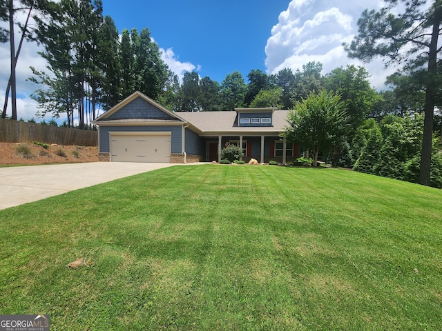 328 Spence Cir, Ball Ground, GA 30107 - view of front facade with a garage and concrete driveway
