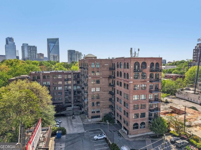 aerial view featuring a view of city