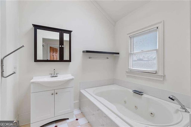 873 Monroe Cir NE, Atlanta, GA 30308 - bathroom featuring a whirlpool tub and vanity