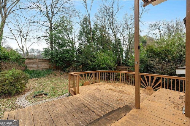 873 Monroe Cir NE, Atlanta, GA 30308 - wooden deck with a fenced backyard
