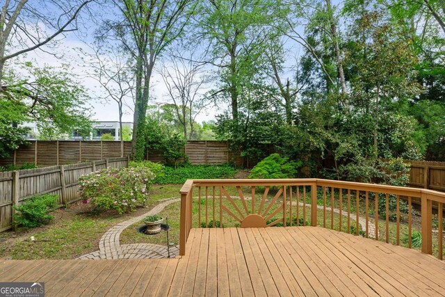 873 Monroe Cir NE, Atlanta, GA 30308 - deck featuring a fenced backyard