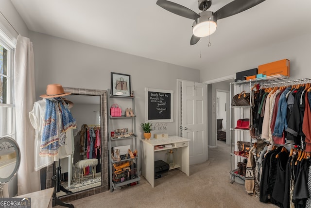 503 Duke Dr, Marietta, GA 30066 - walk in closet with ceiling fan and carpet