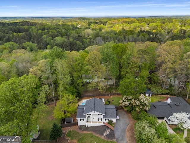 503 Duke Dr, Marietta, GA 30066 - birds eye view of property featuring a view of trees