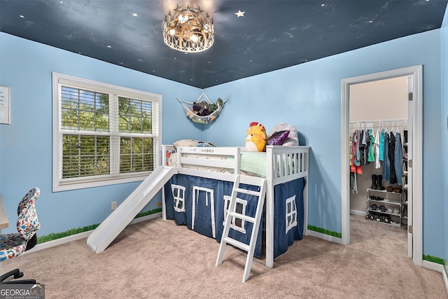 60 Bartlett Way, Dallas, GA 30157 - bedroom with carpet flooring, a spacious closet, baseboards, and a closet