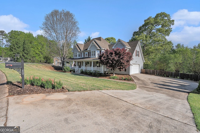 60 Bartlett Way, Dallas, GA 30157 - view of front of home with a porch, driveway, and an attached garage