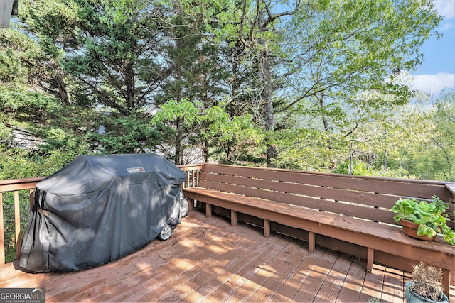 60 Bartlett Way, Dallas, GA 30157 - wooden terrace with a grill
