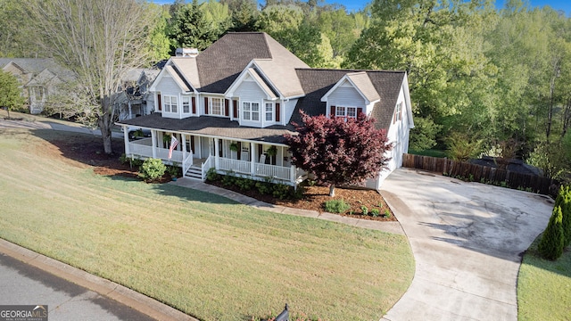 60 Bartlett Way, Dallas, GA 30157 - view of front of house with covered porch, driveway, and a shingled roof