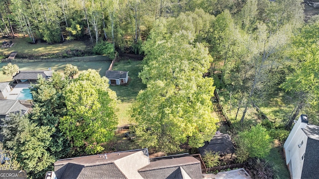 60 Bartlett Way, Dallas, GA 30157 - bird's eye view of a heavily wooded area