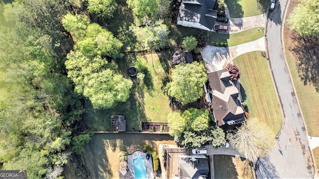 60 Bartlett Way, Dallas, GA 30157 - aerial view of property and surrounding area featuring a pool