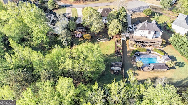 60 Bartlett Way, Dallas, GA 30157 - aerial overview of property's location with a pool area and nearby suburban area