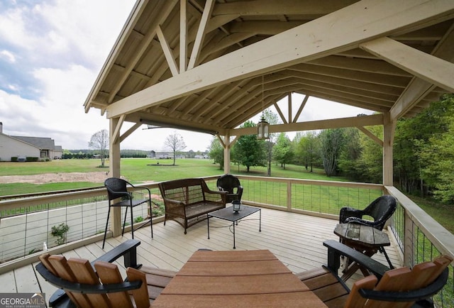 393 Old Good Hope Rd, Good Hope, GA 30641 - wooden deck featuring a gazebo and a yard