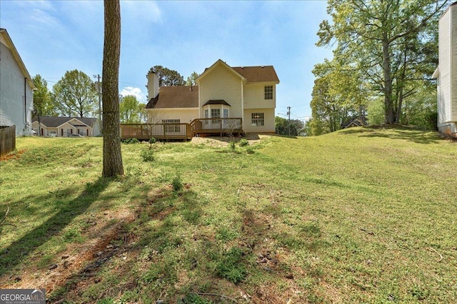 3612 River Mill Ct, Ellenwood, GA 30294 - view of yard with a deck