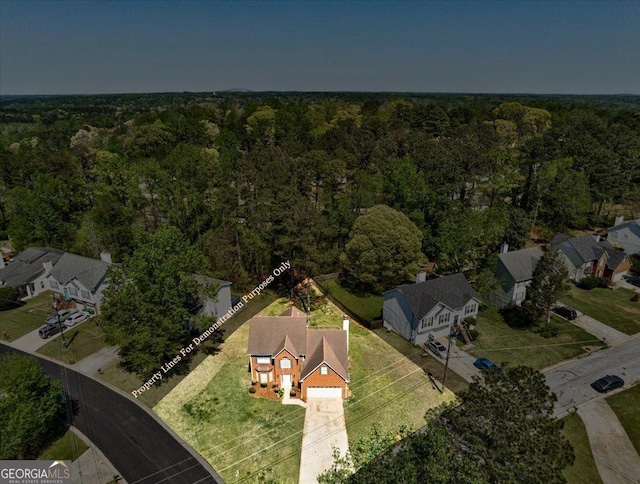 3612 River Mill Ct, Ellenwood, GA 30294 - bird's eye view with a view of trees