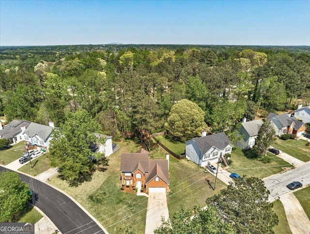 3612 River Mill Ct, Ellenwood, GA 30294 - birds eye view of property with a wooded view