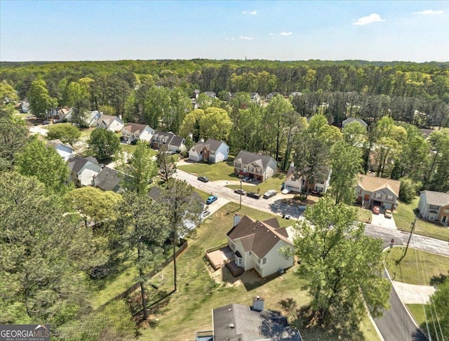 3612 River Mill Ct, Ellenwood, GA 30294 - bird's eye view featuring a view of trees and a residential view
