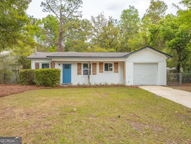 244 Sherwood Ln, Brunswick, GA 31525 - ranch-style home with an attached garage and concrete driveway