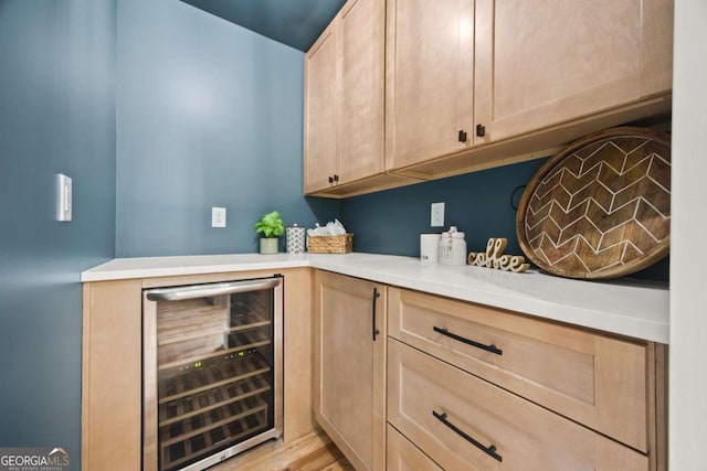2433 Helmsdale Dr NE, Atlanta, GA 30345 - bar featuring light wood finished floors and beverage cooler