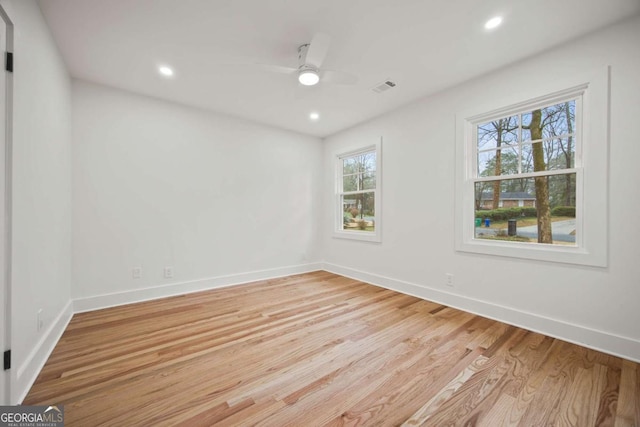 2433 Helmsdale Dr NE, Atlanta, GA 30345 - spare room with light wood-style flooring, baseboards, visible vents, and recessed lighting