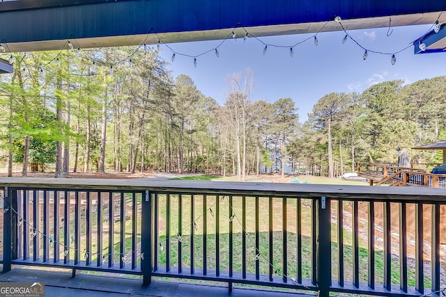 1762 Green Rd, Buford, GA 30518 - wooden deck featuring a lawn