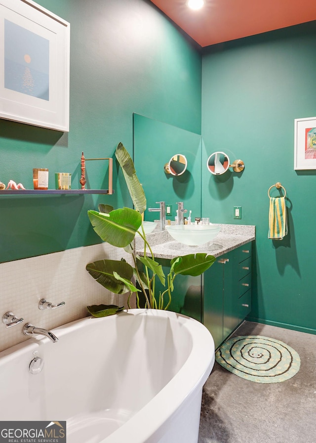 130 Arizona Ave NE Unit 415, Atlanta, GA 30307 - full bath with a freestanding tub and vanity
