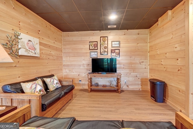 425 Rhonda Ln, Mineral Bluff, GA 30559 - living area featuring wooden walls and wood finished floors