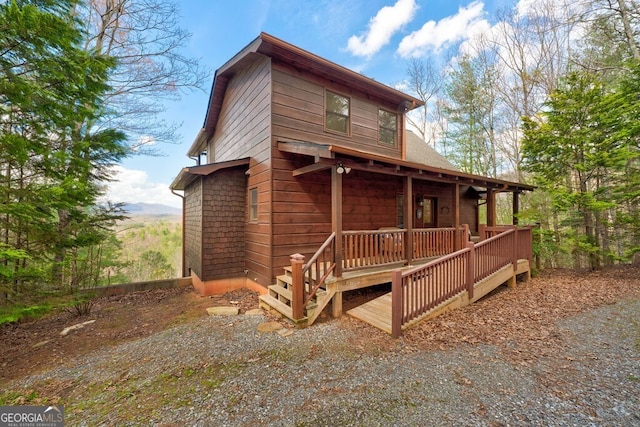 425 Rhonda Ln, Mineral Bluff, GA 30559 - view of front facade featuring a porch