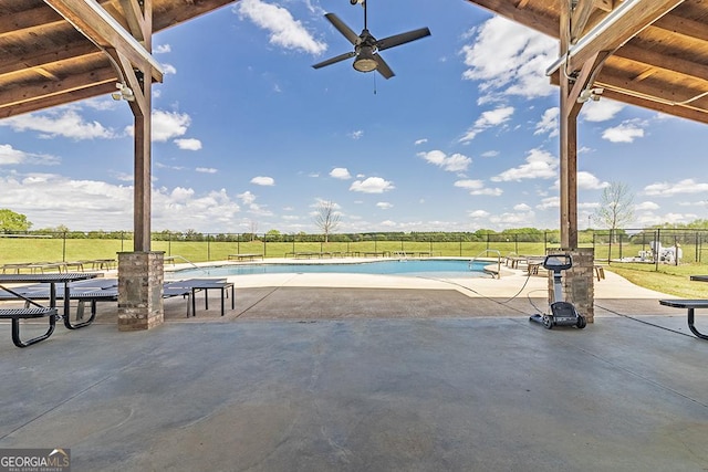 219 Rusty Plow Ln Unit 69, Perry, GA 31069 - view of patio with fence and a fenced in pool