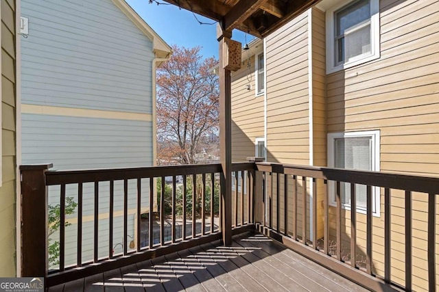 view of wooden terrace