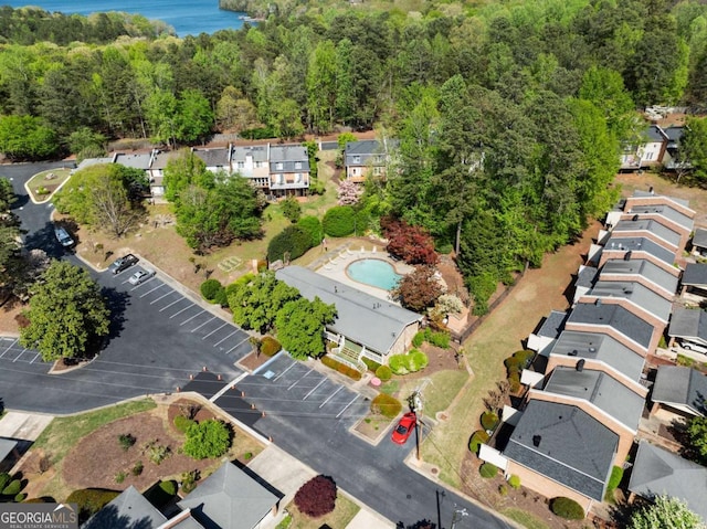 6500 Gaines Ferry Rd, Flowery Branch, GA 30542 - birds eye view of property with a water view and a residential view