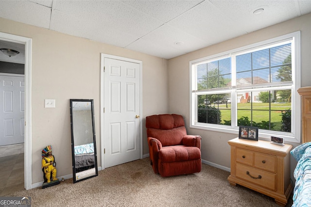 130 Manning Mill Rd NW, Adairsville, GA 30103 - sitting room with carpet flooring, baseboards, and a paneled ceiling