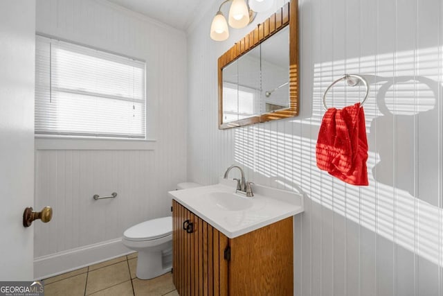 340 Lavista Dr, Blue Ridge, GA 30513 - bathroom with tile patterned floors, vanity, and toilet