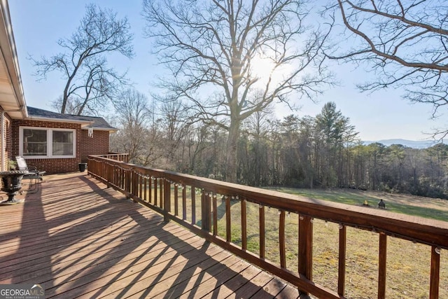 340 Lavista Dr, Blue Ridge, GA 30513 - deck featuring a wooded view