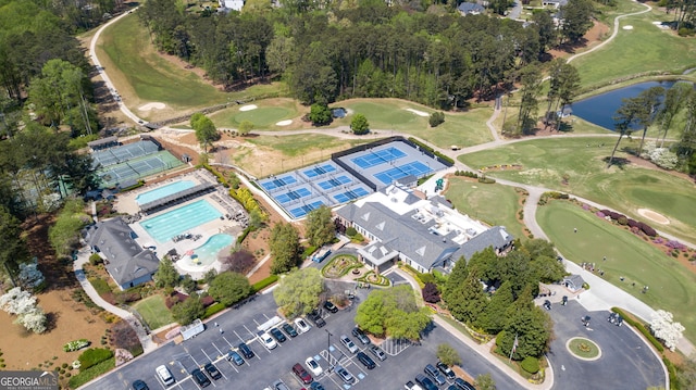 890 Muirfield Rdg, Marietta, GA 30068 - birds eye view of property with a water view and view of golf course