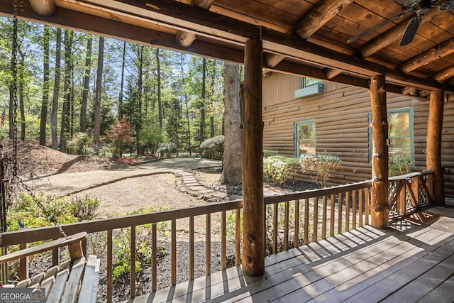 view of wooden deck