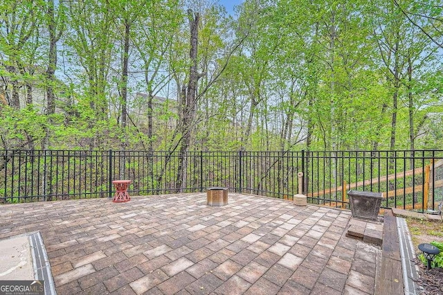 view of patio with fence