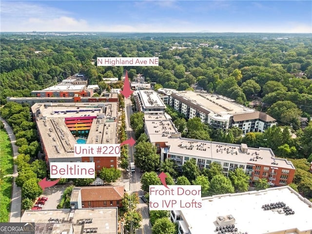 245 N Highland Ave NE Unit 220, Atlanta, GA 30307 - drone / aerial view of a forest