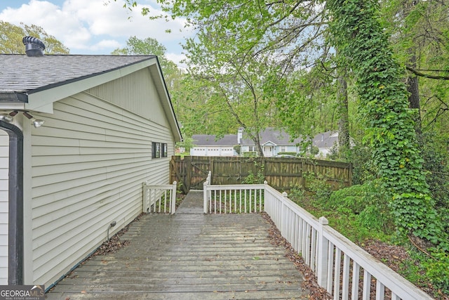 wooden terrace with fence