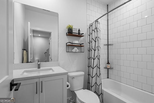 2614 Talley St, Decatur, GA 30030 - bathroom with toilet, vanity, and shower / bath combo