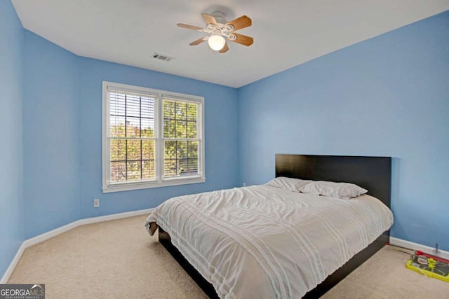 5177 Cabot Creek Dr, Buford, GA 30518 - carpeted bedroom featuring baseboards and a ceiling fan