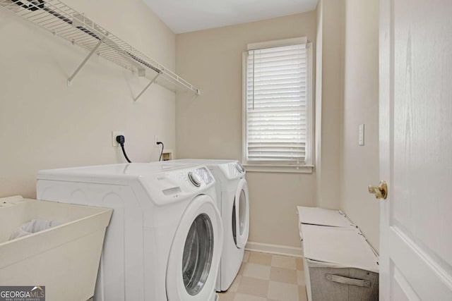5177 Cabot Creek Dr, Buford, GA 30518 - laundry room with washer and dryer and light floors